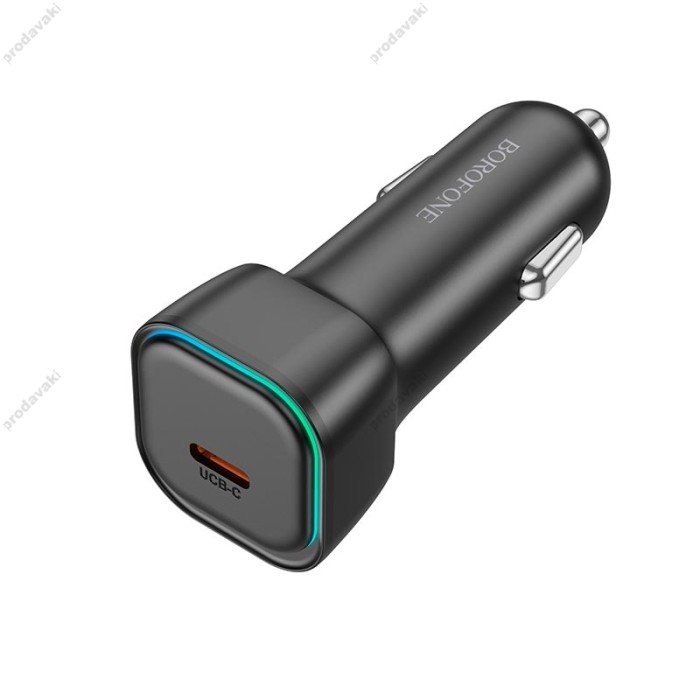Автомобільний зарядний пристрій BOROFONE BZ28 Trophie single port 3A 30W Black