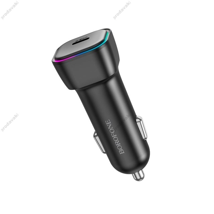 Автомобільний зарядний пристрій BOROFONE BZ28 Trophie single port 3A 30W Black