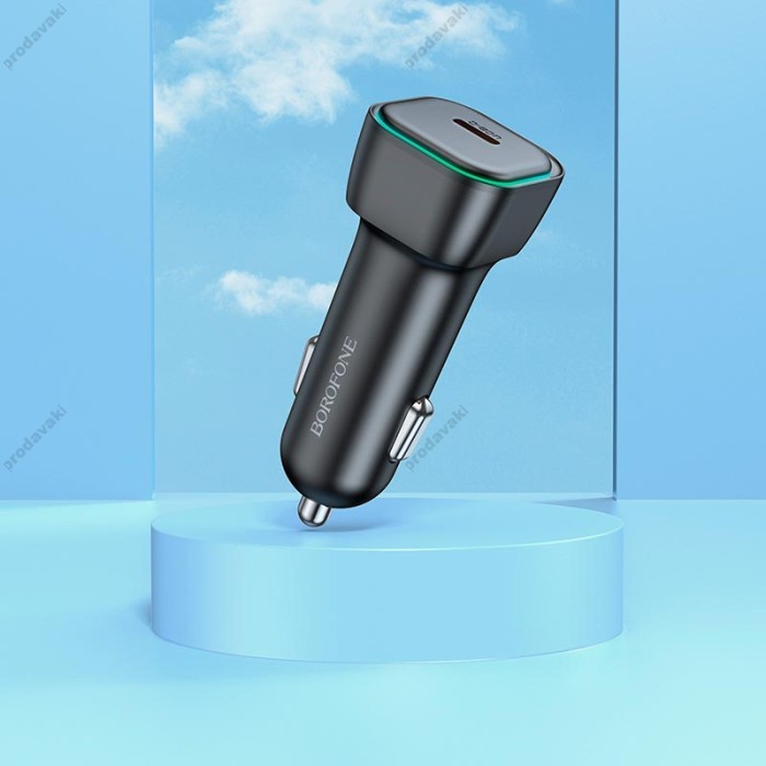 Автомобільний зарядний пристрій BOROFONE BZ28 Trophie single port 3A 30W Black