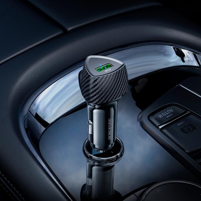 Автомобільний зарядний пристрій BOROFONE BZ31 Solid single-port 3A 18W Black