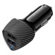 Автомобільний зарядний пристрій BOROFONE BZ31A Solid dual-port 3.4A 17W Black