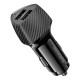 Автомобільний зарядний пристрій BOROFONE BZ31A Solid dual-port 3.4A 17W Black