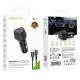 Автомобільний зарядний пристрій BOROFONE BZ31A Solid dual-port Micro USB Set 3.4A 17W Black