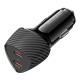 Автомобільний зарядний пристрій BOROFONE BZ31D Solid dual-port Type-C 3A 60W Black