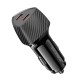 Автомобільний зарядний пристрій BOROFONE BZ31D Solid dual-port Type-C 3A 60W Black