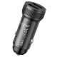 Автомобільний зарядний пристрій HOCO Z49 Level dual port Car charger 12W Black