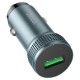 Автомобільний зарядний пристрій Hoco Z49A Level single port Car charger QC 3.0A 18W Metal grey
