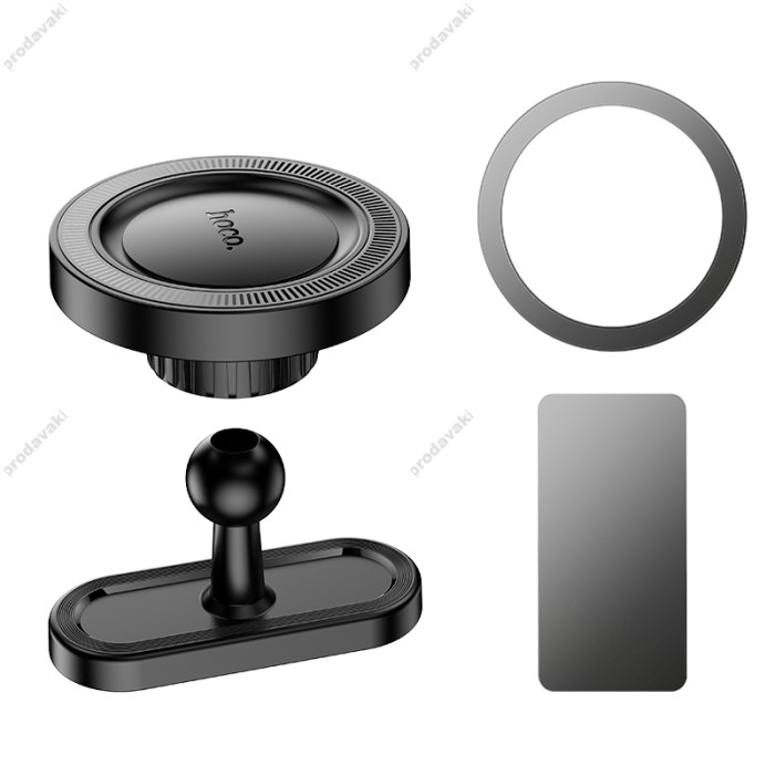 Автомобільний тримач Hoco H58 Show ring magnetic Car holder (multi-scene) 4.5 - 7" Black