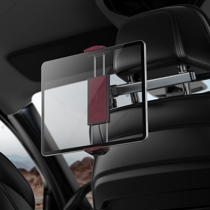 Автомобільний тримач на підголівник Hoco H69 Gamble telescopic tablet car holder (rear pillow) 4.5-13" Black