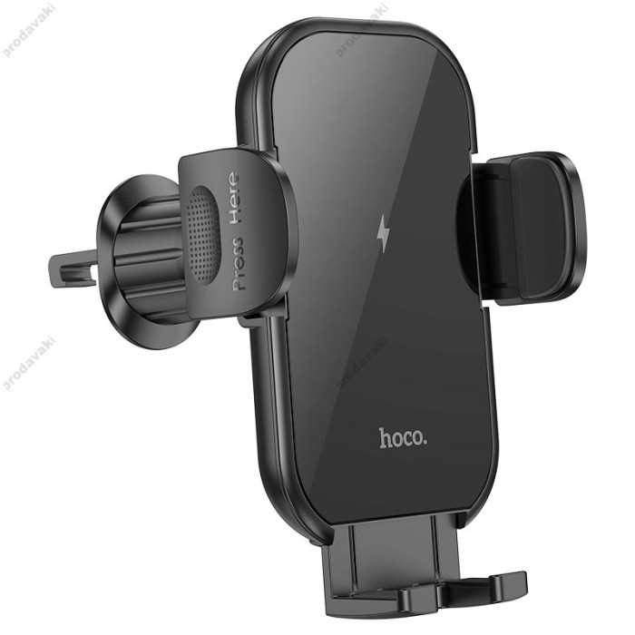 Автомобільний тримач із бездротовою зарядкою Hoco HW4 Journey wireless fast charging Car holder Black