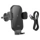 Автомобільний тримач із бездротовою зарядкою Hoco HW4 Journey wireless fast charging Car holder Black