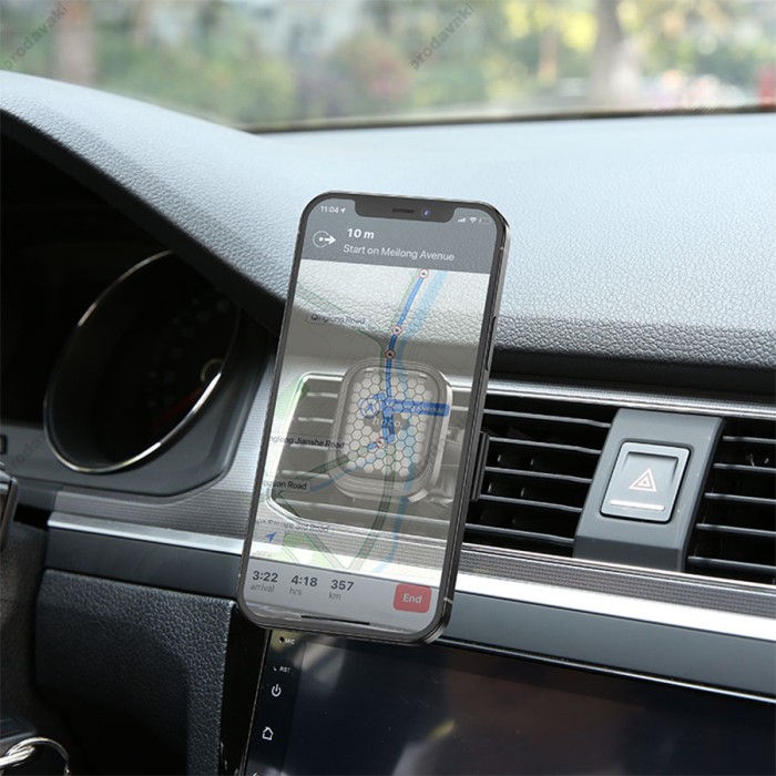 Автомобільний тримач Hoco S49 Fuerte series air outlet magnetic Car holder Black