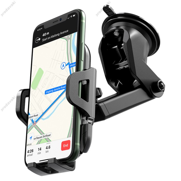 Автомобільний тримач Hoco CA76 Touareg one-touch center console car holder Black