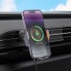 Автомобільний тримач із бездротовою зарядкою Hoco HW7 Transparent Discovery Edition wireless fast charging 15W Black