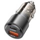Автомобільний зарядний пристрій BOROFONE BZ20A Smart dual port 3A 83W Transparent Black