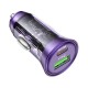 Автомобільний зарядний пристрій BOROFONE BZ20A Shadow Lightning Cable 3A 43W Transparent Purple