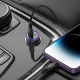 Автомобільний зарядний пристрій BOROFONE BZ20A Shadow Lightning Cable 3A 43W Transparent Purple