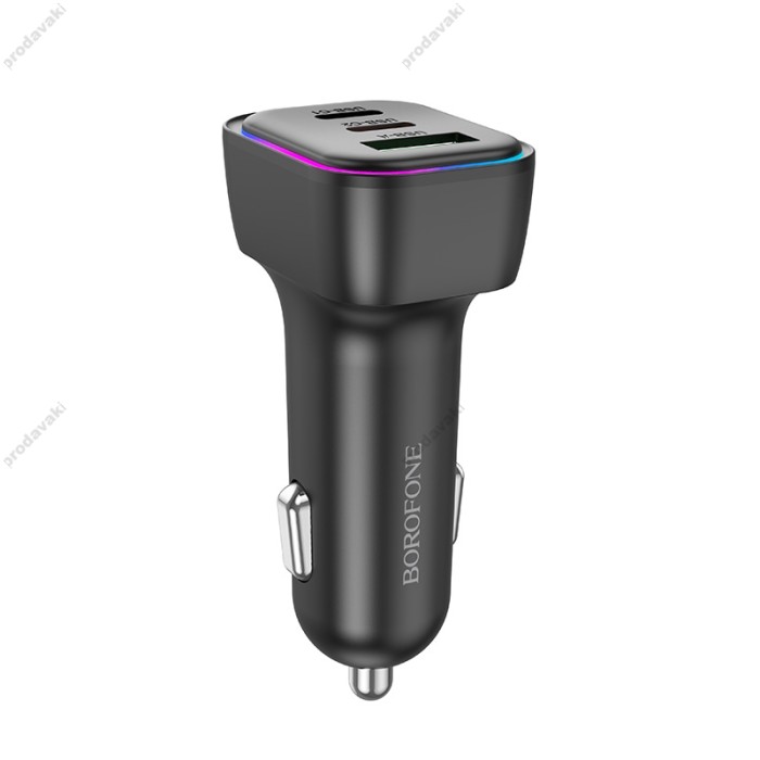 Автомобільний зарядний пристрій BOROFONE BZ28C Trophie single port 3A 60W Black