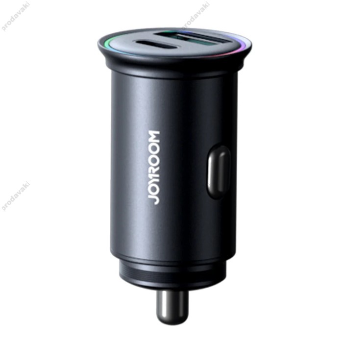 Автомобільний зарядний пристрій Joyroom JR-CCN04 Mini Metal A+C 60W Black