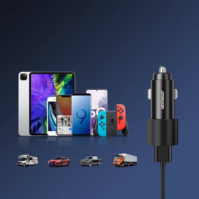 Автомобільний зарядний пристрій Joyroom JR-CL10 2USB 4.8A 24W Black