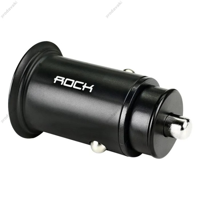 Автомобільний зарядний пристрій Rock H15 Dual-port A+C PD 30W Black