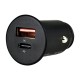 Автомобільний зарядний пристрій Rock H15 Dual-port A+C PD 30W Black