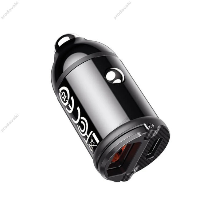 Автомобільний зарядний пристрій Rock H18 Mini Dual-port A+C 30W Black