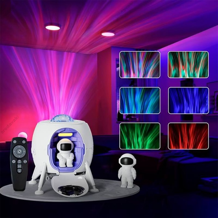 Нічний світильник-проектор XO CF38 Starlight Lander Ambient Light + Speaker White
