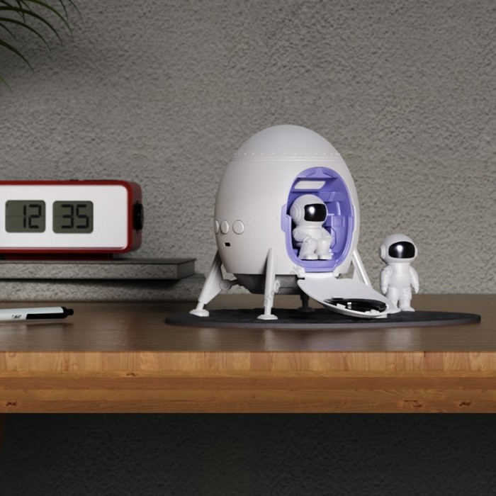 Нічний світильник-проектор XO CF38 Starlight Lander Ambient Light + Speaker White