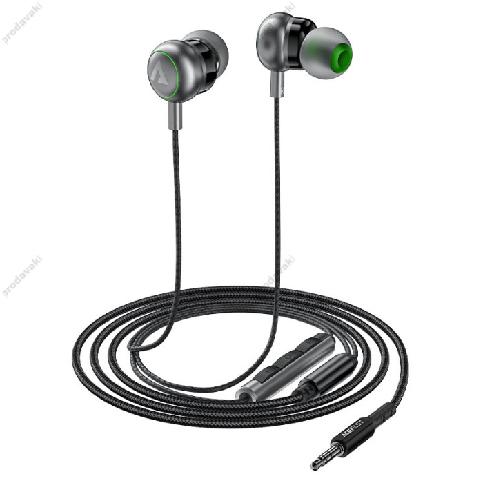 Дротові навушники ACEFAST L4 in-ear wired earphones with mic 3.5mm Black