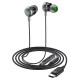 Дротові навушники ACEFAST L5 in-ear wired earphones with mic Type-C Black