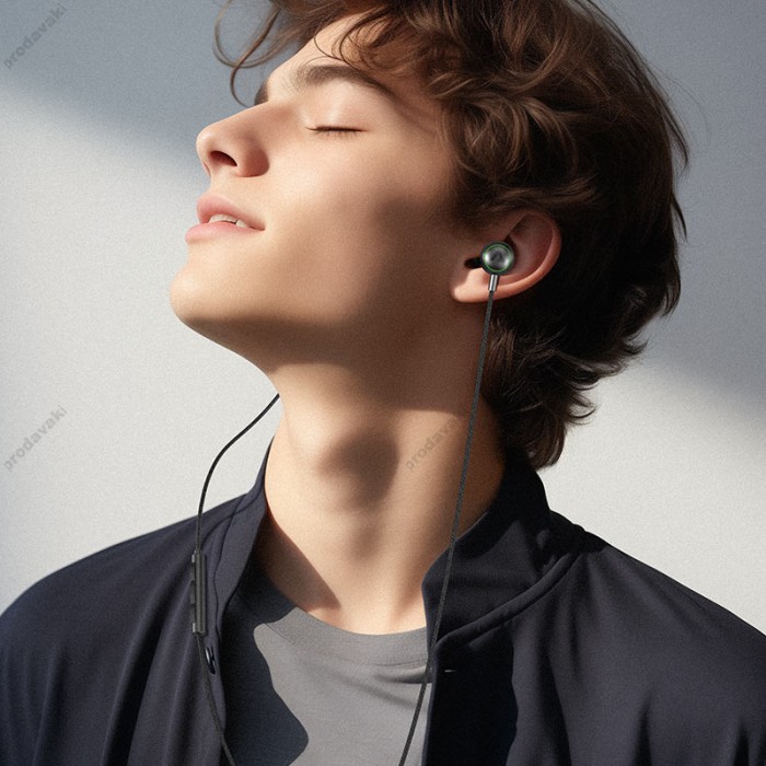 Дротові навушники ACEFAST L5 in-ear wired earphones with mic Type-C Black