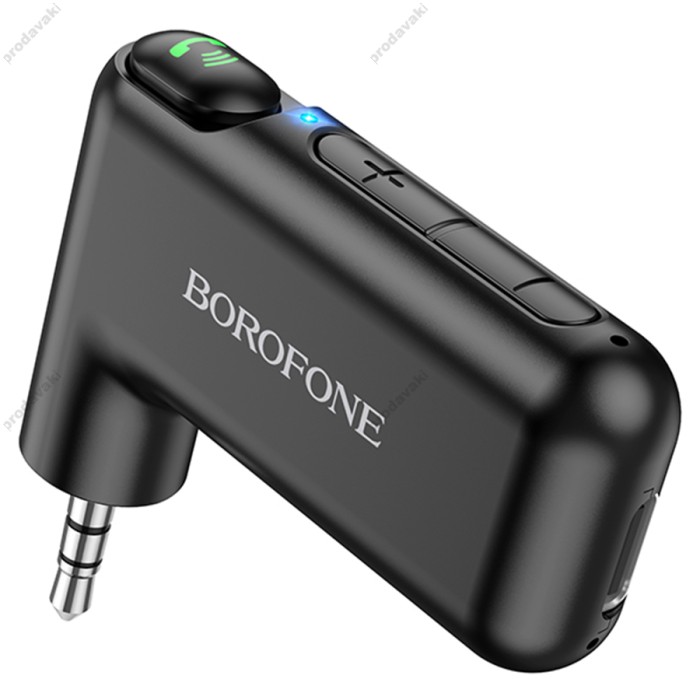 Автомобільний Bluetooth адаптер Borofone BC35 Wideway car AUX BT receiver BT 5.0 Black
