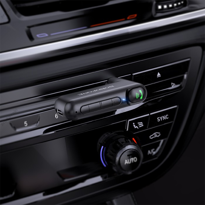 Автомобільний Bluetooth адаптер Borofone BC35 Wideway car AUX BT receiver BT 5.0 Black