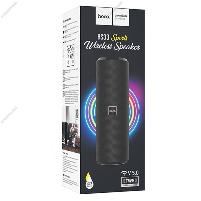 Портативна колонка Bluetooth HOCO BS33 Voice sports wireless speaker 10W Black