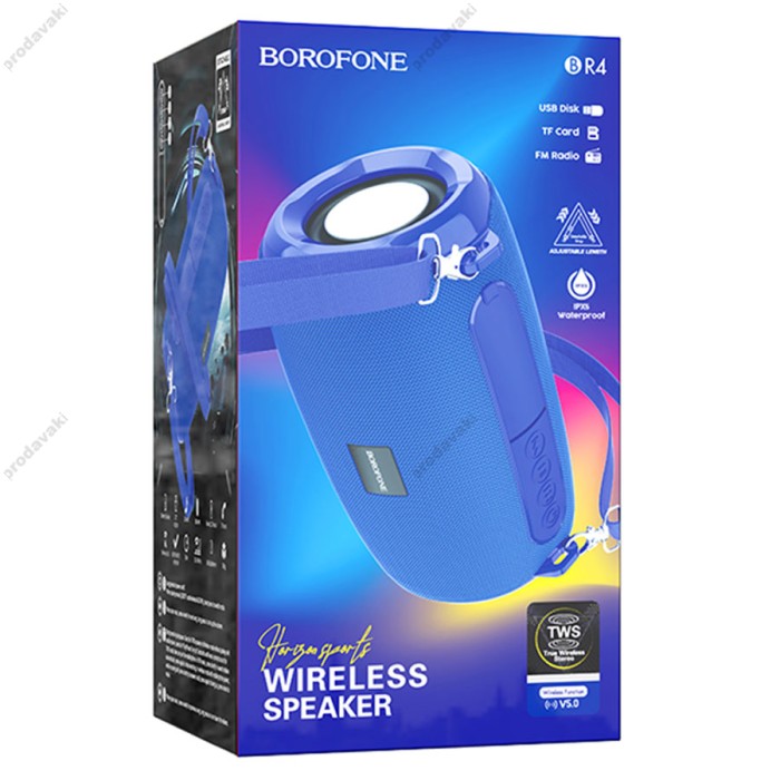 Портативна колонка Bluetooth BOROFONE BR4 Horizon sports 5W blue