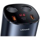 Автомобільний зарядний пристрій розгалужувач USAMS C28 Dual Cigarette Lighters Digital Black