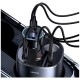 Автомобільний зарядний пристрій розгалужувач USAMS C28 Dual Cigarette Lighters Digital Black