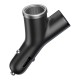 Автомобільний зарядний пристрій розгалужувач BASEUS Y-type Dual USB + Cigarete Lighter Black CCALL-YX01