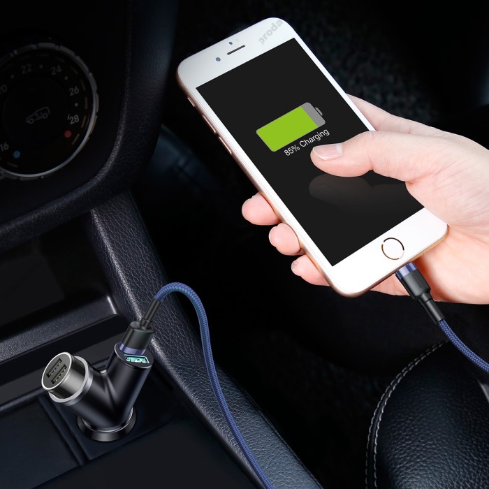 Автомобільний зарядний пристрій розгалужувач BASEUS Y-type Dual USB + Cigarete Lighter Black CCALL-YX01