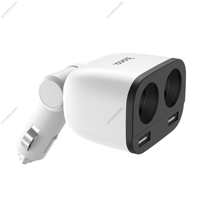 Автомобільний зарядний пристрій розгалужувач HOCO Z28 Power Ocean 3.1A White