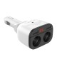 Автомобільний зарядний пристрій розгалужувач HOCO Z28 Power Ocean 3.1A White