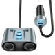 Автомобільний зарядний пристрій розгалужувач HOCO Z51 cigarette lighter Car charger 147W Metal gray