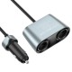 Автомобільний зарядний пристрій розгалужувач HOCO Z51 cigarette lighter Car charger 147W Metal gray
