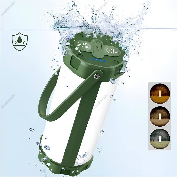 Лампа зовнішня (кемпінгова лампа) Glocusent Disaster Level Camping Lantern IP68 Green