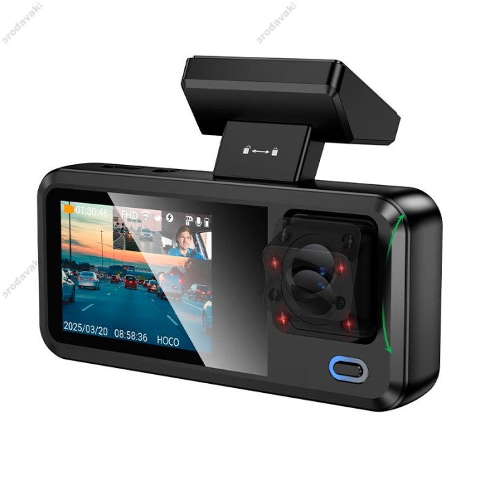 Відеореєстратор HOCO DV15 rear camera driving recorder 720p Wi-Fi Black