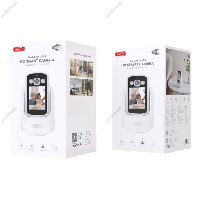 Камера відеоспостереження XO CR08 Pixel AI Intelligent Two-Way Video Call Camera (2.4G+Bl) 200W White