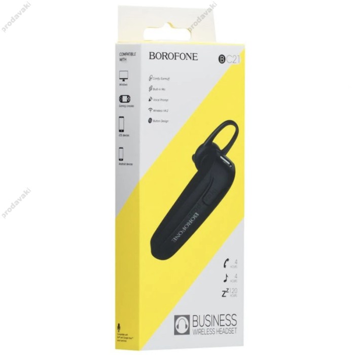 Бездротова Bluetooth гарнітура BOROFONE BC21 Encourage sound BT 4.2 Black