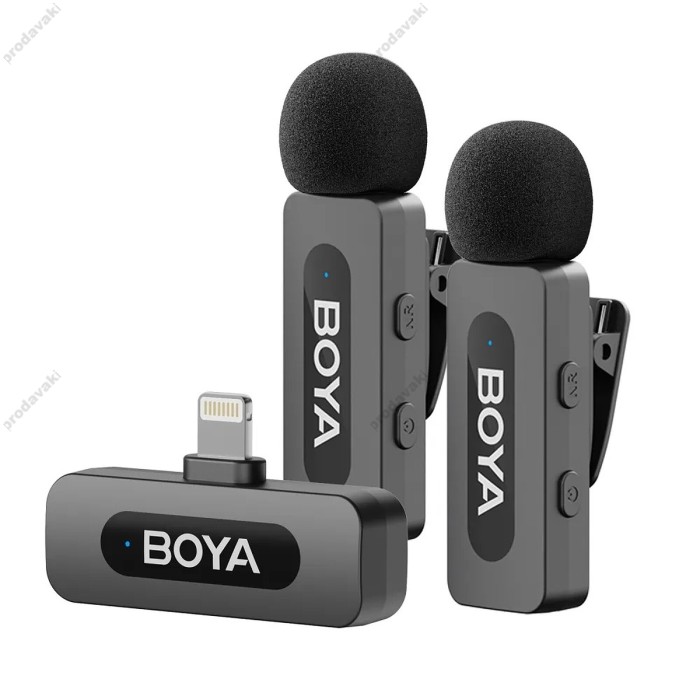 Бездротовий мікрофон BOYA BY-V2 Lightning 2 мікрофона Black