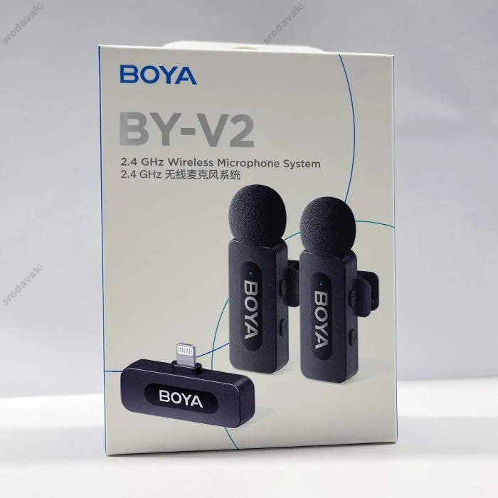 Бездротовий мікрофон BOYA BY-V2 Lightning 2 мікрофона Black